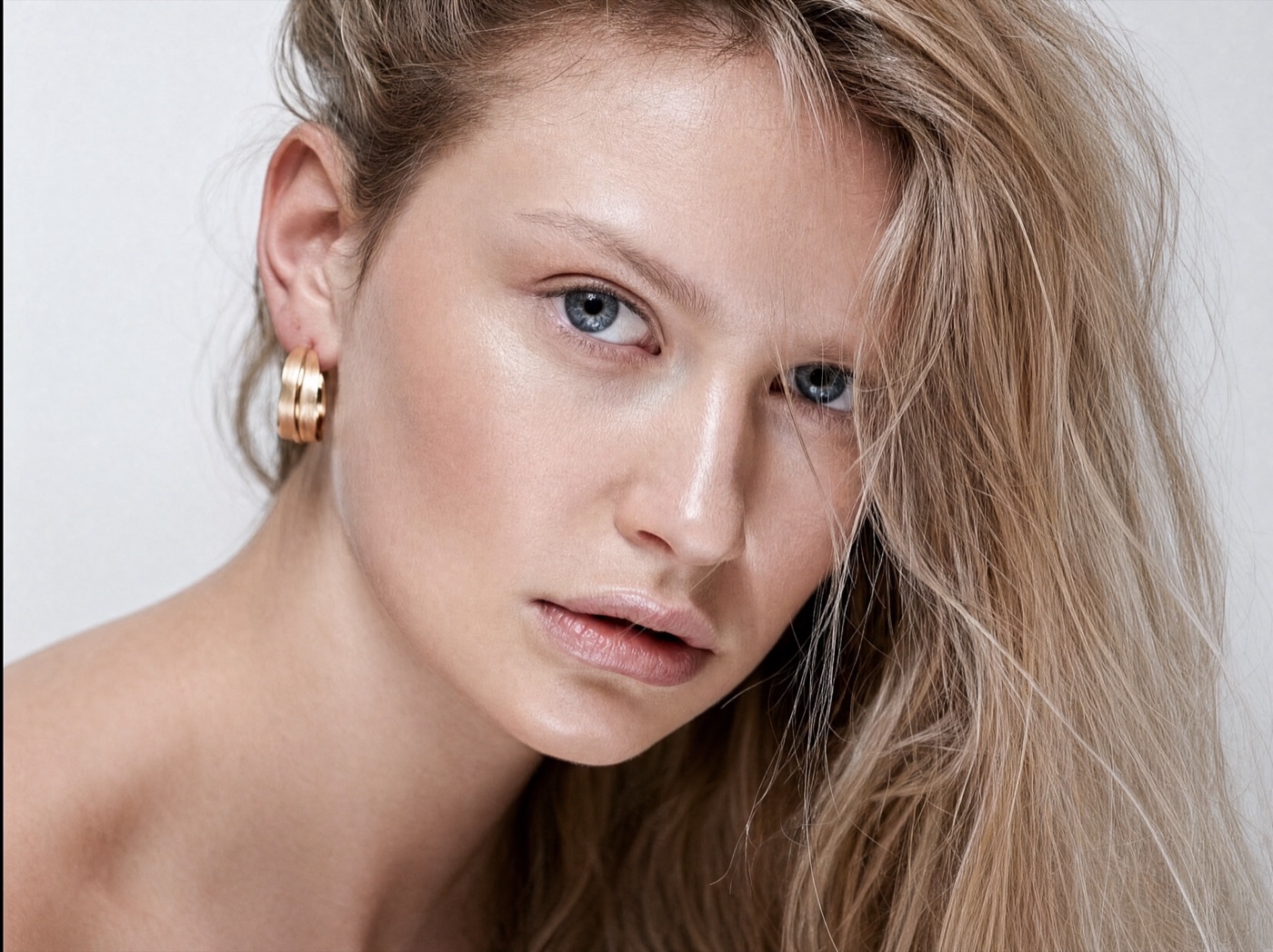 Portrait of a woman with natural skin
